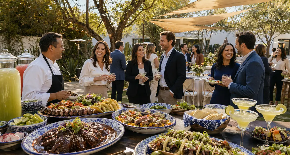 Outdoor business event catering